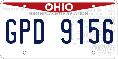 OH license plate GPD9156