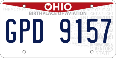 OH license plate GPD9157