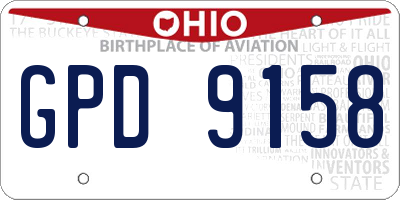 OH license plate GPD9158