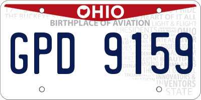 OH license plate GPD9159