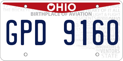 OH license plate GPD9160