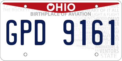 OH license plate GPD9161