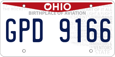 OH license plate GPD9166
