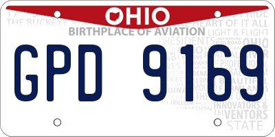 OH license plate GPD9169