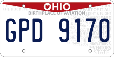 OH license plate GPD9170