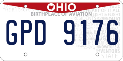 OH license plate GPD9176
