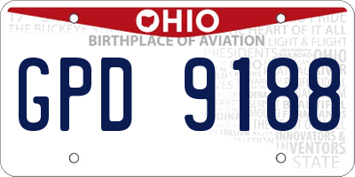 OH license plate GPD9188