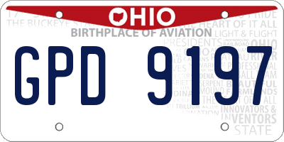 OH license plate GPD9197