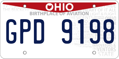OH license plate GPD9198