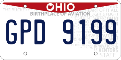 OH license plate GPD9199