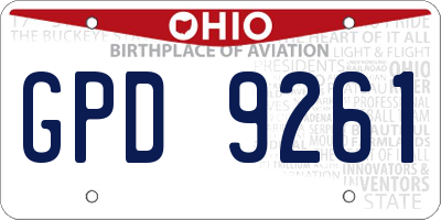 OH license plate GPD9261