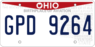 OH license plate GPD9264