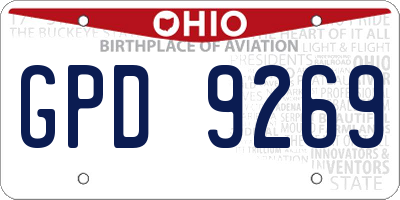 OH license plate GPD9269