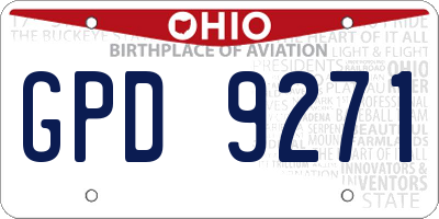 OH license plate GPD9271