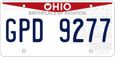 OH license plate GPD9277
