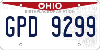 OH license plate GPD9299