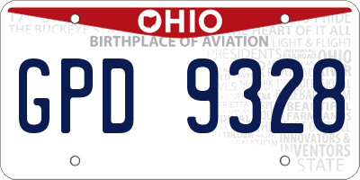 OH license plate GPD9328