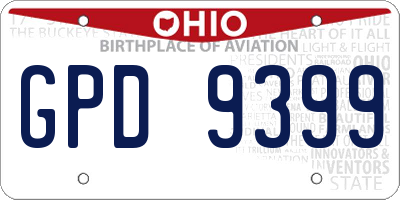OH license plate GPD9399