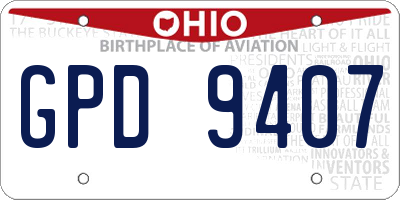 OH license plate GPD9407