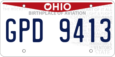 OH license plate GPD9413