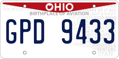 OH license plate GPD9433