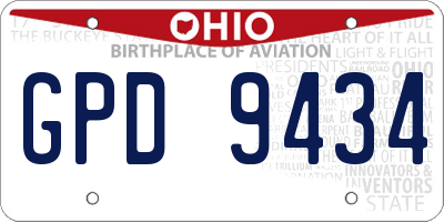 OH license plate GPD9434