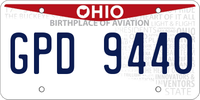 OH license plate GPD9440