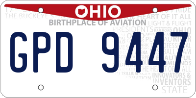 OH license plate GPD9447