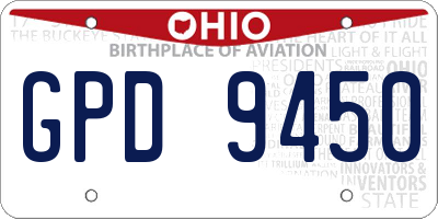 OH license plate GPD9450