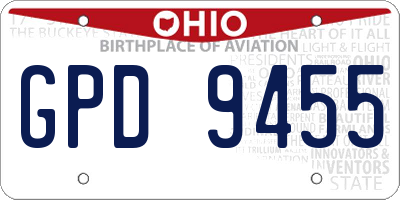 OH license plate GPD9455