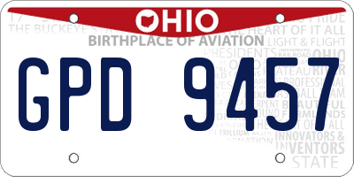 OH license plate GPD9457