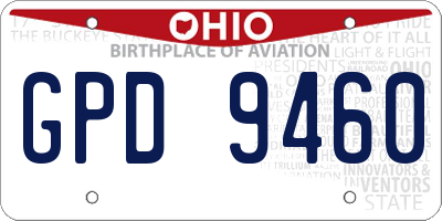OH license plate GPD9460
