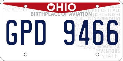 OH license plate GPD9466