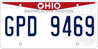 OH license plate GPD9469