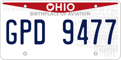 OH license plate GPD9477