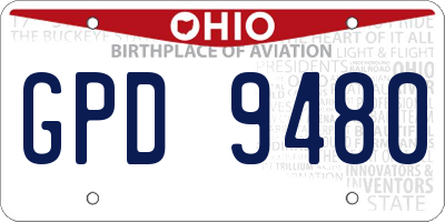 OH license plate GPD9480
