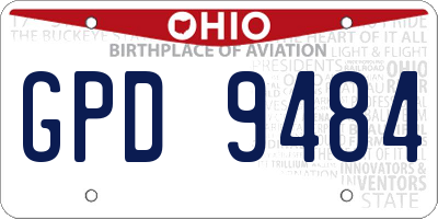 OH license plate GPD9484