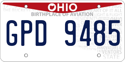 OH license plate GPD9485