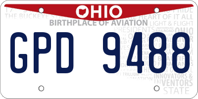 OH license plate GPD9488