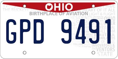 OH license plate GPD9491