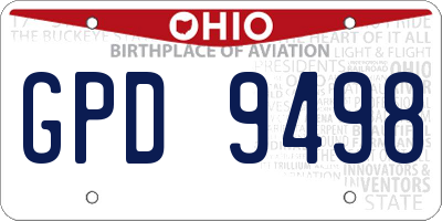 OH license plate GPD9498