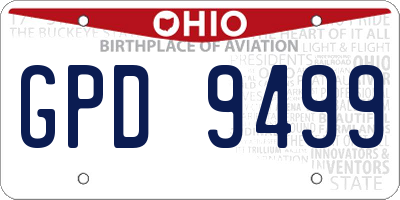 OH license plate GPD9499