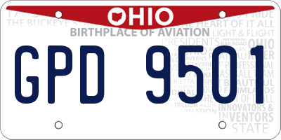 OH license plate GPD9501