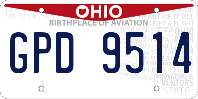 OH license plate GPD9514
