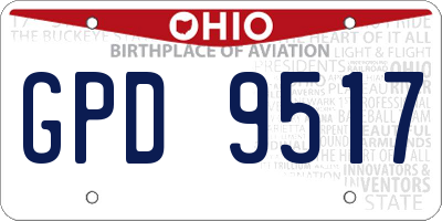 OH license plate GPD9517
