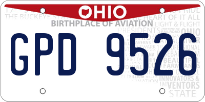 OH license plate GPD9526