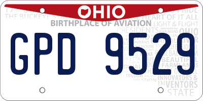 OH license plate GPD9529