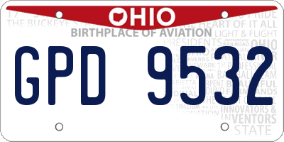 OH license plate GPD9532
