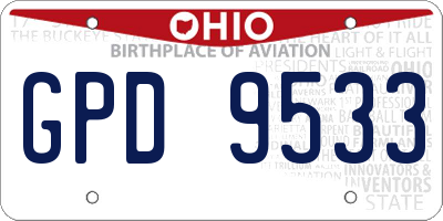OH license plate GPD9533