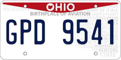 OH license plate GPD9541